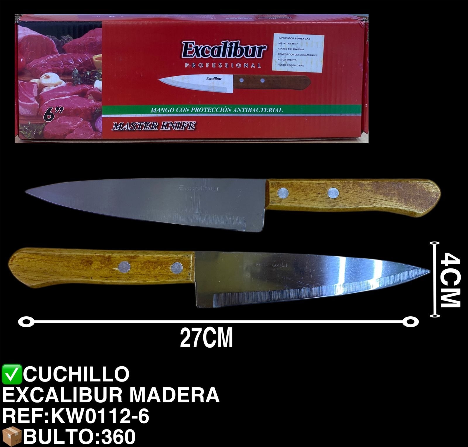 CUCHILLO EXCALIBUR BLANCO 5 CUCHILLO EXCALIBUR BLANCO 5